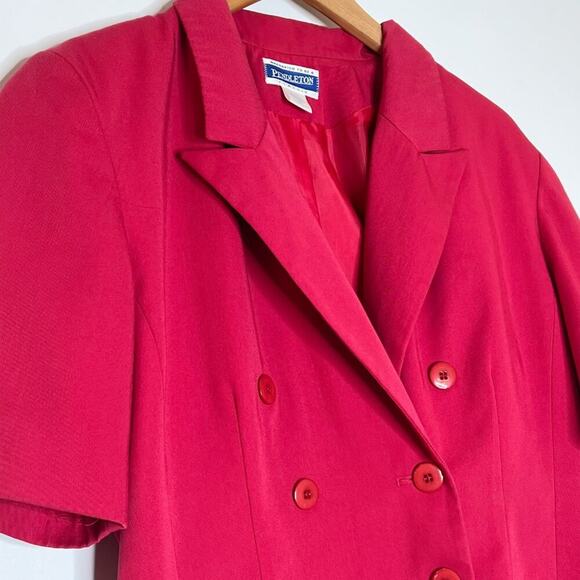 Pendleton Vintage Red Short Sleeve Suit Jacket - Picture 3 of 10